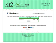 Tablet Screenshot of k12books.com